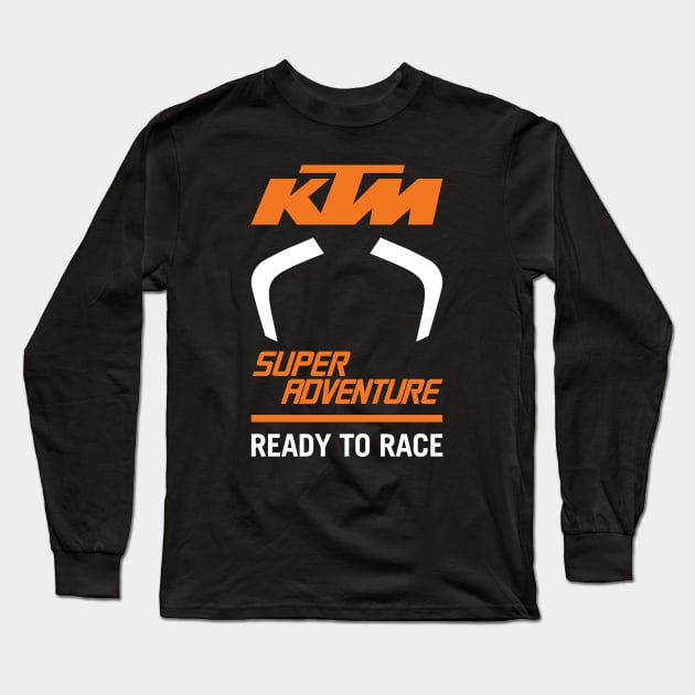 KTM Super Adventure DRL Signature Tee Black Long Sleeve T-Shirt by tushalb